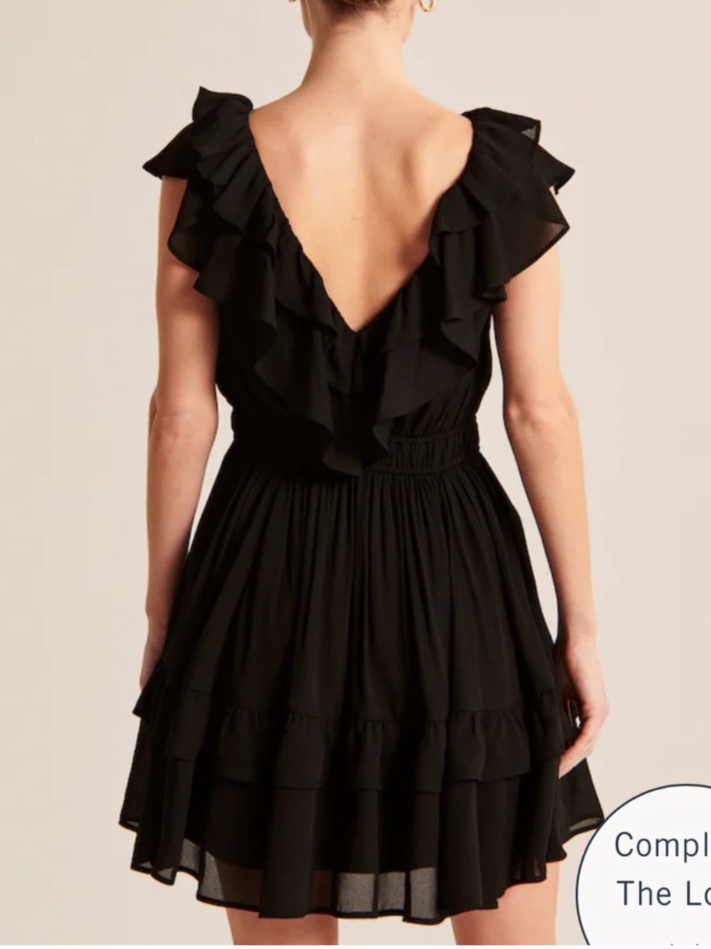 Abercrombie & Fitch ruffle v-neck mini dress Tall length